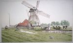 Bottema.Tjeerd Bottema.1884-1978.Molen bij Leiden.